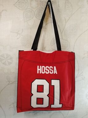 Red HOSSA 81 Graphic Shoulder Tote Bag